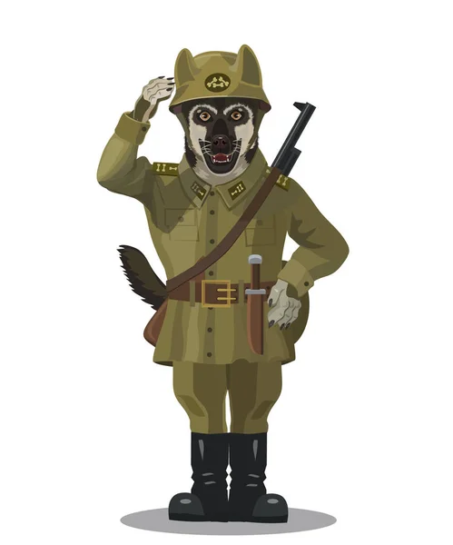 Pastevecký pes voják — Stockový vektor