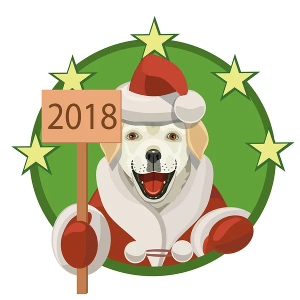 Labrador köpek mutlu yeni yıl 2018