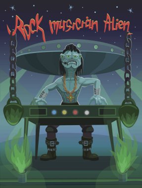  Rock müzisyen uzaylı piyano çalar / Rock müzisyen uzaylı piyano çalıyor, ağır ve agresif rock müzik sarkan zincirleri tür ağır ağırlık ile oluşturur.!