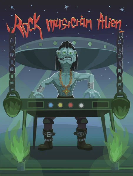  Rock müzisyen uzaylı piyano çalar / Rock müzisyen uzaylı piyano çalıyor, ağır ve agresif rock müzik sarkan zincirleri tür ağır ağırlık ile oluşturur.!