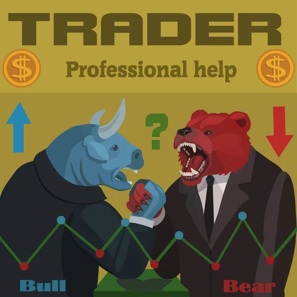 Tüccarlar borsada altın, petrol, gaz, menkul kıymetlerin yükselişi ve düşüşü, maddi malların satışı ve alımı için savaşıyorlar.