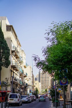 Haifa şehir görünümü, İsrail bahar sırasında