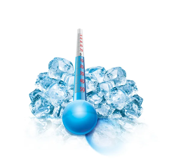 Ice Cube ve termometre illüstrasyon