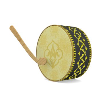 Ramadan Drum. Turkish Culture Musical Instrument. clipart