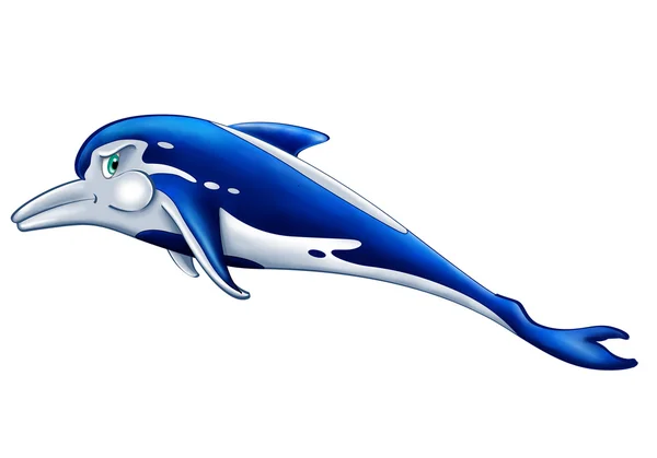 Dolphin Ilustración aislada. Delfín gordo . — Foto de Stock