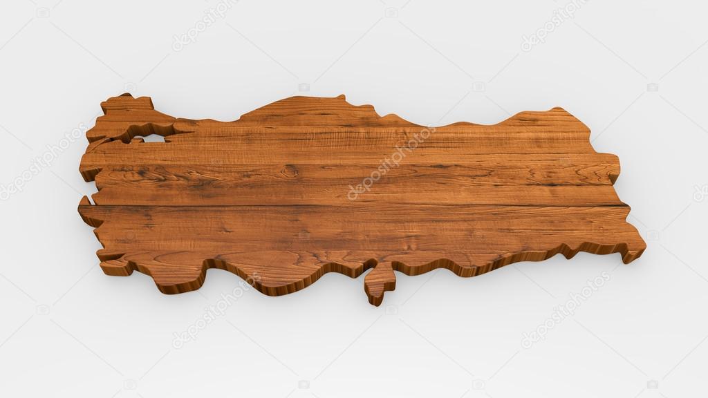Turkey Map Wooden Frame