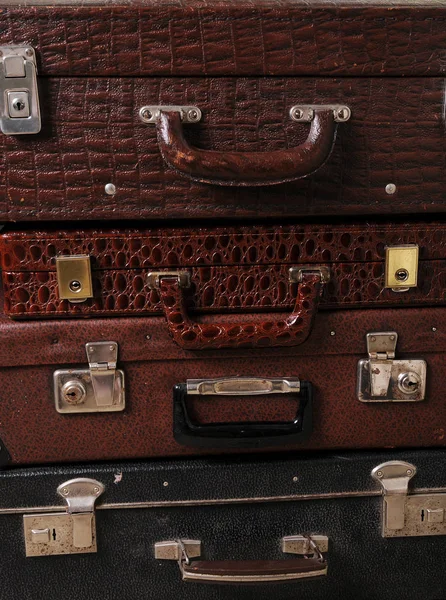 Pila di valigie vintage — Foto Stock