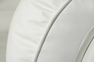 Beyaz deri mobilya doku