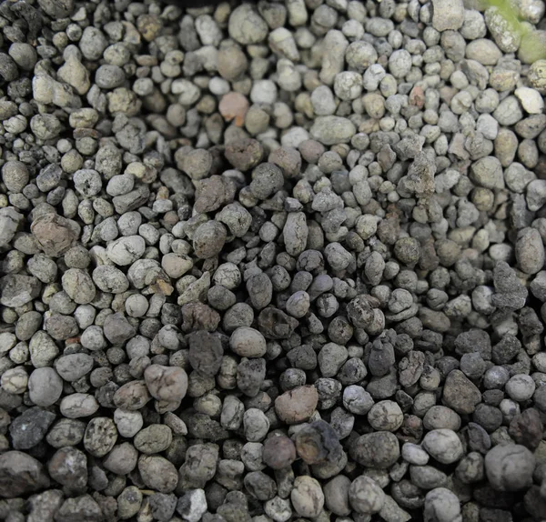 A textura das pedras. Cascalho cinzento — Fotografia de Stock