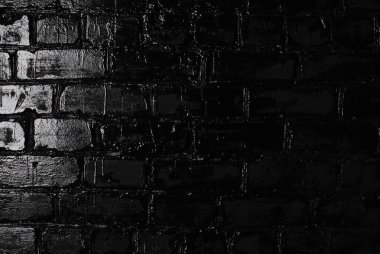 Siyah tuğladan bir duvar dokusu
