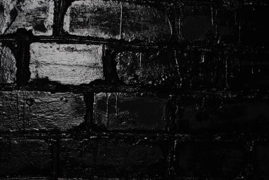 Siyah tuğladan bir duvar dokusu