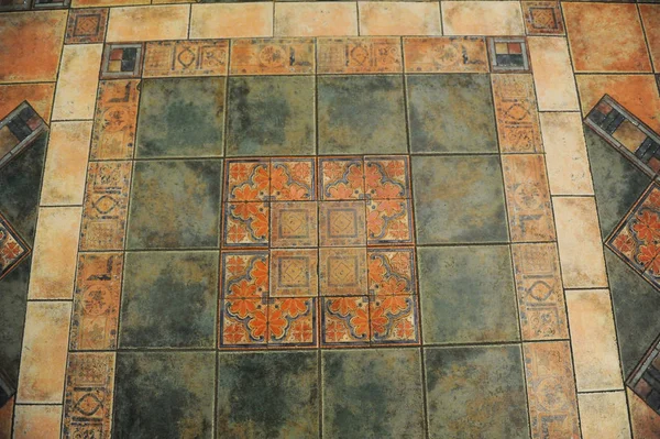 Textura piso de azulejos em estilo mosaico — Fotografia de Stock