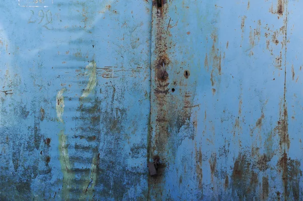 Textura de metal azul con arañazos y grietas —  Fotos de Stock