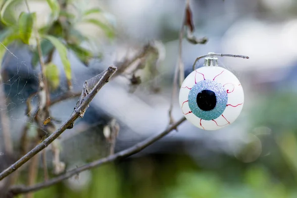 눈의 형태로 만든 유리 공. — 스톡 사진