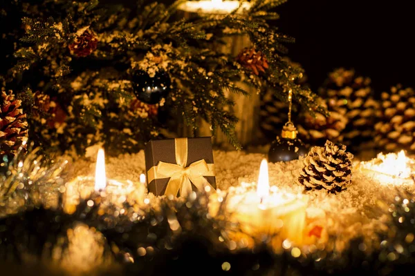 Noel natürmort kar ile olduğunu.
