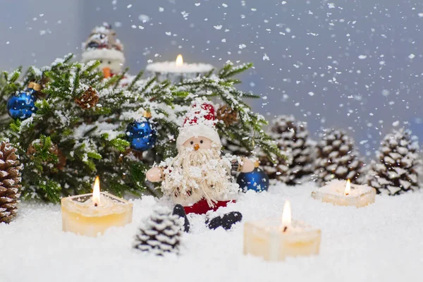 Christmas still life is with snow. — Stock Photo, Image