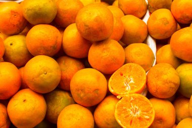 Taze mandarin portakal doku