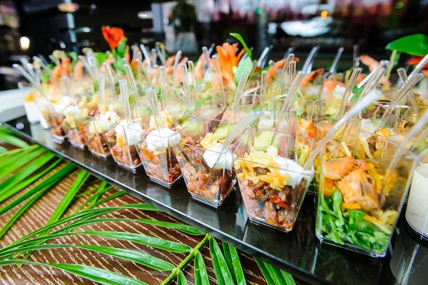 Various snacks on table.Selective focus — Stock Photo, Image