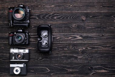 Retro fotoğraf makinesi, Dslr fotoğraf makinesi, Vr gözlük