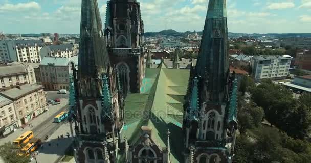 Vista aérea da Catedral — Vídeo de Stock