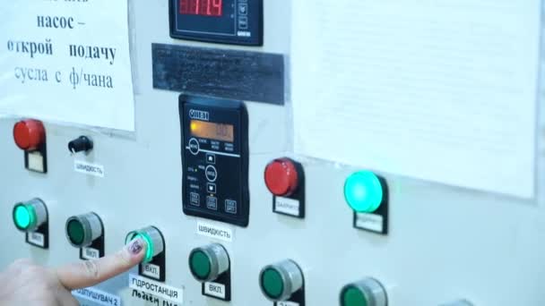 Panel de control electrónico del proceso . — Vídeos de Stock