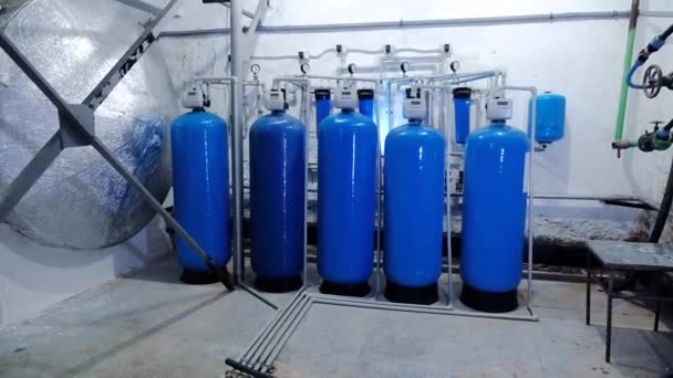 Bira fabrikası oksijen tankları — Stok video