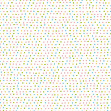 Çok renkli nokta. Küçük daireler. Kusursuz vektör deseni (arkaplan). Beyaz arkaplanda benekler.