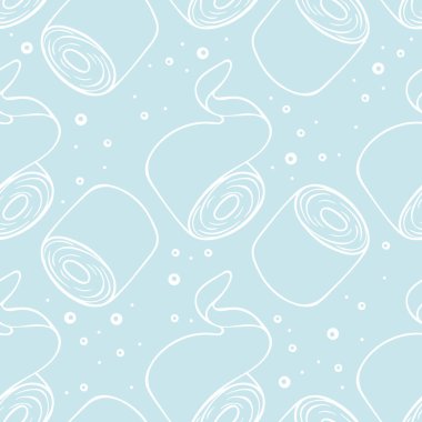 Tuvalet kağıdı. Kusursuz vektör deseni (arkaplan). Çizgi film baskısı.