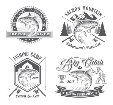 Fishing Tournament Vector Logos clipart