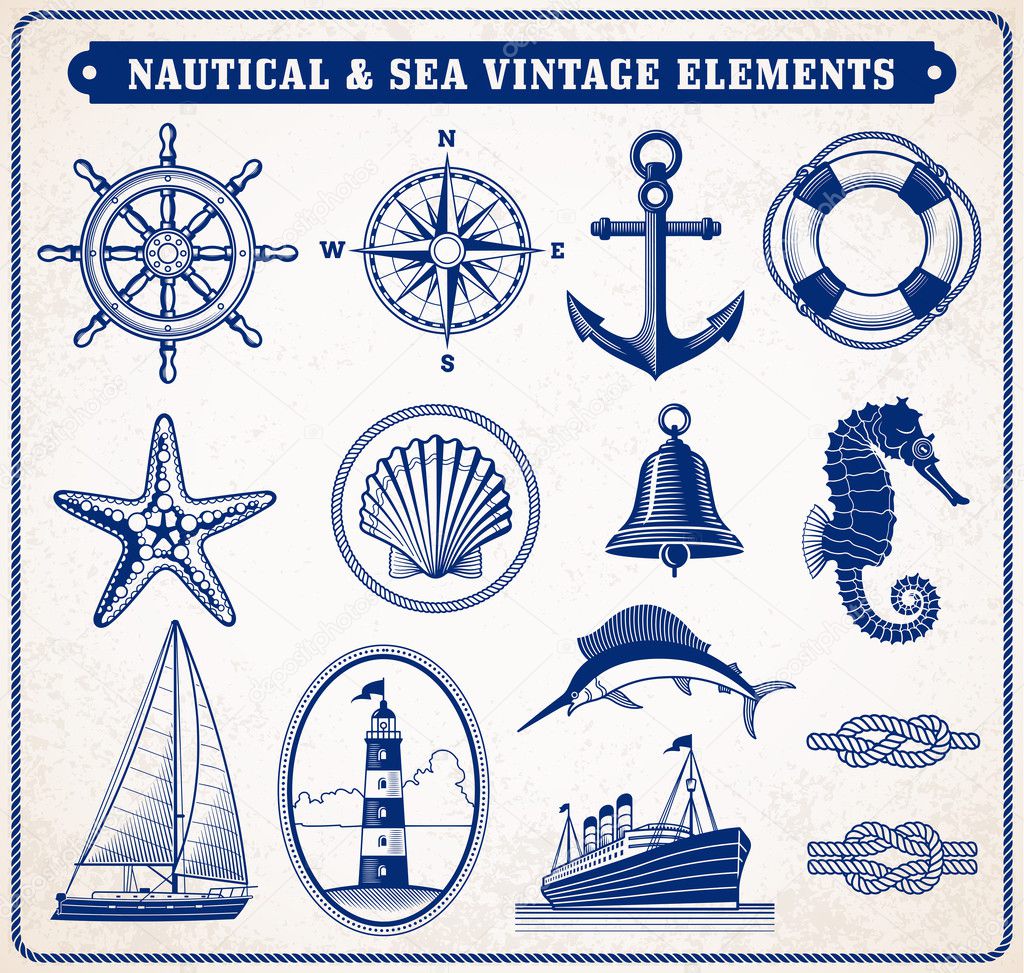 Nautical and Sea Vintage Illustration