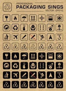 Vektör ambalaj Grunge Icons Set