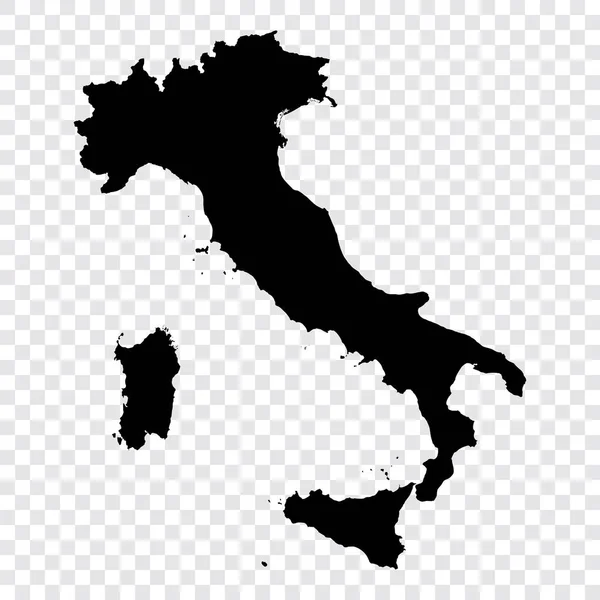 黑色矢量意大利地图 — 图库矢量图片