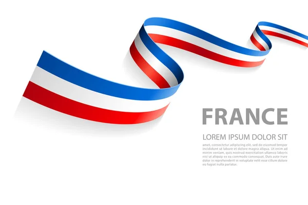Banner vectorial con colores de bandera francesa — Vector de stock