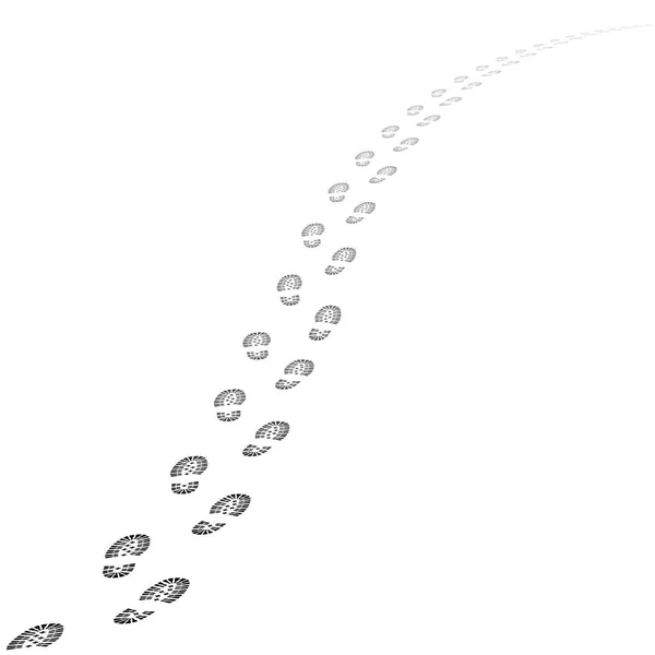 Pistes de chaussures vectorielles sentier pédestre — Image vectorielle