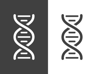 Koyu gri dna sarmalı simge vektör