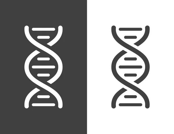 Vector gris oscuro dna helix icono — Vector de stock