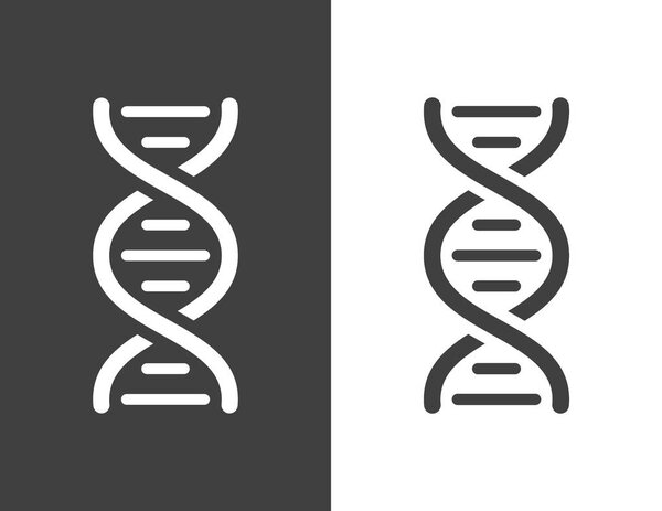 Vector dark grey dna helix icon