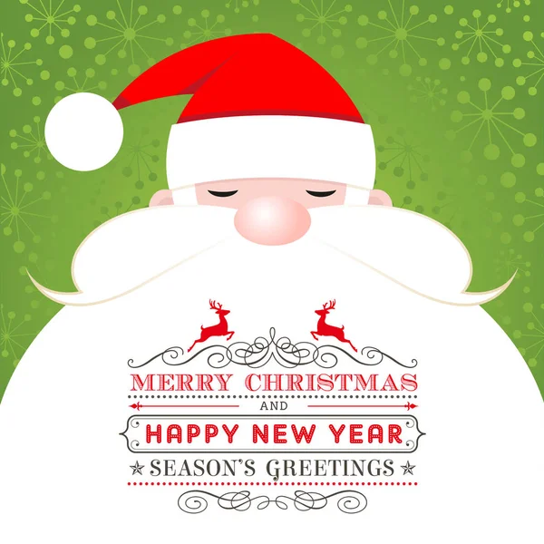 サンタ クロース クリスマスのグリーティング カード — ストックベクタ