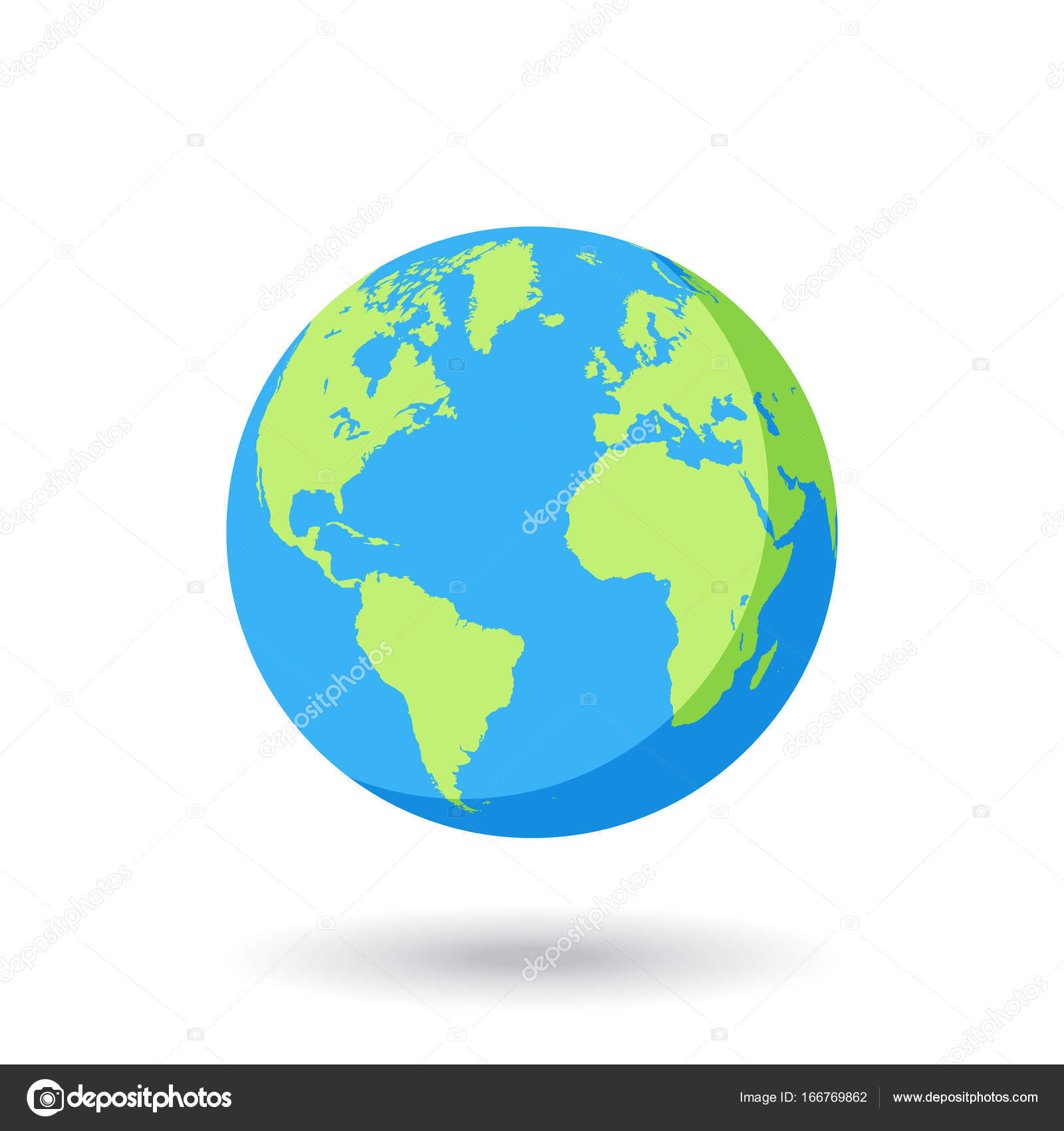 globo plano del mundo