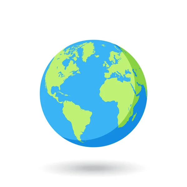 Vector Globe colored world map — Stock Vector