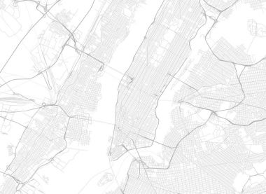 New york Haritası vektör siyah