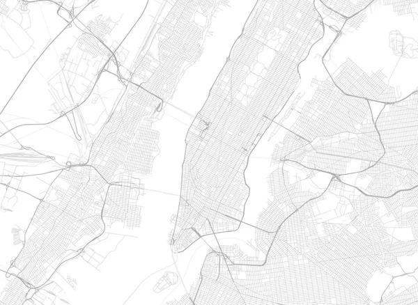 Vector mapa negro de Nueva York — Archivo Imágenes Vectoriales