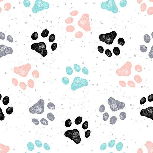 Dog paw print vector Vexture — Stock Vector