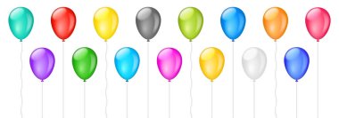 Vektör renkli balonlar çizimler