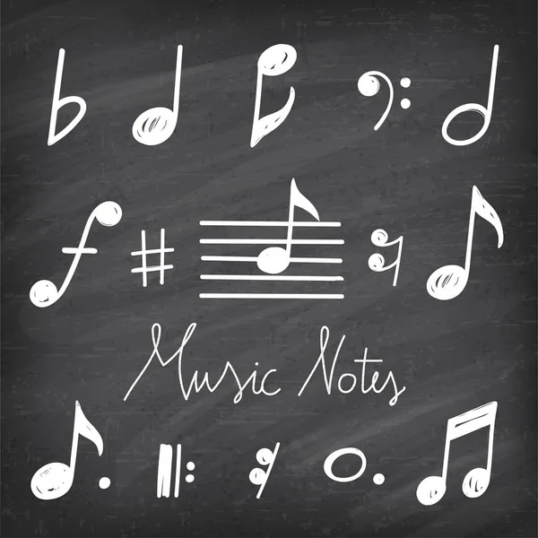 Vector Hand Drawn Notes de musique — Image vectorielle
