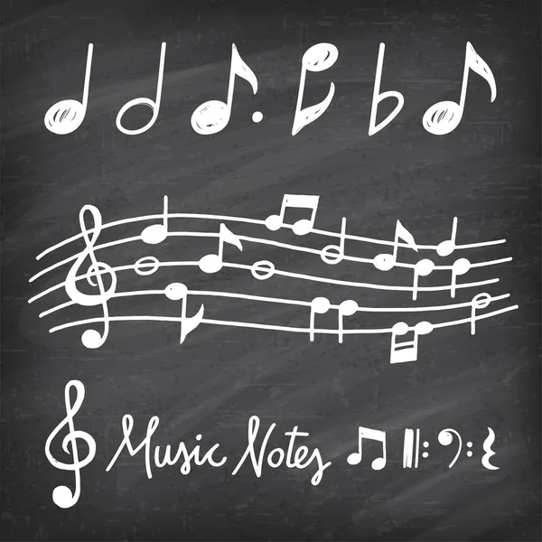 Vector Hand Drawn Notes de musique — Image vectorielle