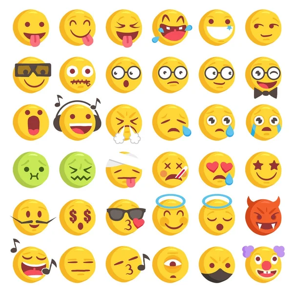 Mão áspera desenhado grande Emoji conjunto 2 —  Vetores de Stock