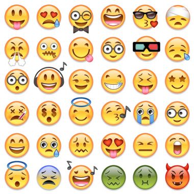 Büyük 36 emojis ifadeler ayarla