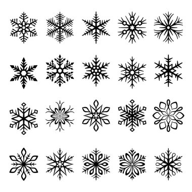 Vektör kar taneleri resimleri seti