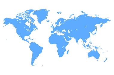 Mavi vektör Dünya Haritası